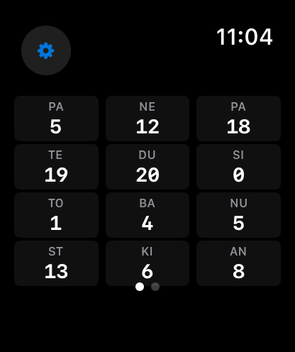 In-App Ansicht Stunden